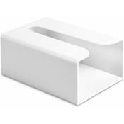 Boîte à mouchoirs Porte-mouchoirs mural Boîte de rangement pour papier hygiénique Boîte à mouchoirs suspendue Distributeur de rangement (blanc)