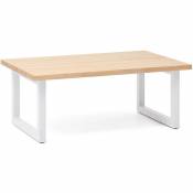 Box Furniture - Table basse iCub Strong eco 50x140x43 cm Blanc Naturel - Blanc