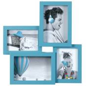 Cadre photo multivues Pep's bleu 4 photos, en pvc rigide - marque française - Bleu