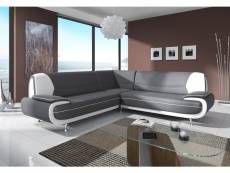 Canapé d'angle design gris et blanc marita xl-