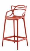 Chaise de bar Masters / H 65 cm - Polypropylène - Kartell orange en plastique