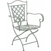 Chaise de jardin en fer dans un style romantique ancien parfait différentes couleurs colore : Vert antique