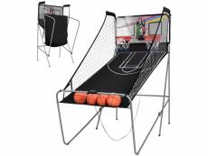 Costway jeu de basketball arcade pliable avec 2 paniers et 4 ballons en caoutchouc, 202 x 110 x 205cm
