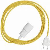 Creative Cables - Snake Twisted - Lampe plug-in avec câble textile tressé | 3 Mètres - TM10 - TM10