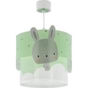 Dalber - Lampe à suspension enfant - Baby Bunny - Motif lapin, L 26 cm, H 25 cm, Vert