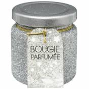 Feeric Christmas - Bougie Parfumé dans pot en verre pailleté Argent 75 G