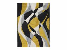Fluctuat - tapis lumineux effet laineux motifs ondulations multicolore 120x170
