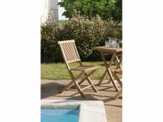 Harris - ensemble de 2 chaises de jardin java en bois teck