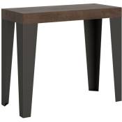 Itamoby - Console extensible 90x40/300 cm Noyer Flamme