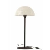 Jolipa - Lampe champignon en métal blanc 27x27x59