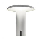 Lampe portable en aluminium anodisé blanc 19 cm Takku