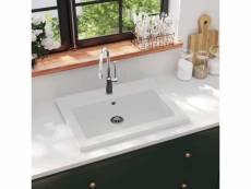 Lavabo à poser | lavabo vasque salle de bain | en granit 600 x 450 x 120 mm blanc