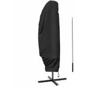 Linxor - Housse de protection imperméable et anti-uv pour parasol déporté - 205 x 48 - 57 - 25 cm - Noir Noir