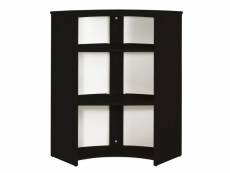 Meuble-comptoir bar 96 cm noir 3 niches - coloris: manhattan 508 VISIO097NO508