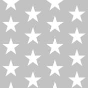 Micasia - Film collant White Stars sur Gray - Dimension: 50cm x 50cm