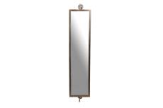 Miroir rectangulaire pivotant en métal doré vieilli H106