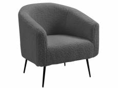 Nordlys - fauteuil de salon scandinave design pieds metal laine gris
