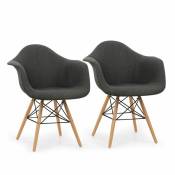Oneconcept - Visconti Set 2 chaises design à coque