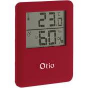 Otio - Thermomètre hygromètre magnétique rouge Rouge