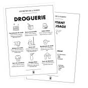Pack - Duo affiche Buanderie/Droguerie