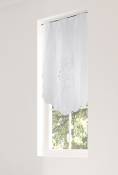 Paire de Vitrages Brodés Rose - Blanc - 60 x 120 cm