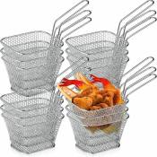 Panier à Frites Porte-Frites Puce Mini Panier Paniers Alimentaires pour Servir Porte-Frites RéUtilisable Friteuse pour