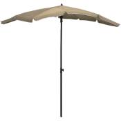 Parasol de jardin avec mât 200x130 cm Taupe - Taupe