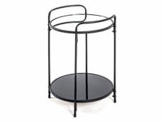 Paris prix - table d'appoint design "acier laqué" 50cm noir