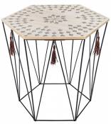 PEGANE Table à café octogonale en métal Coloris