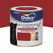 Peinture multi supports extérieure garantie 8 ans Dulux Valentine satin rouge piment 0 5L