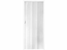 Porte accordéon pliante pvc salle de bain extensible coulissante largeur 80 cm blanc helloshop26 08_0000547
