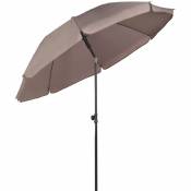 Sekey parasol Rond Ø 200 cm Protection Solaire UPF 25+, Taupe
