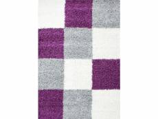 Shaggy - tapis à carreaux - violet 200 x 290 cm LIFE2002901501LILA