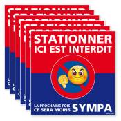 Signaletique.biz France - 6 panneaux autocollants pour