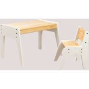Sklum - Ensemble avec une table et une chaise en bois