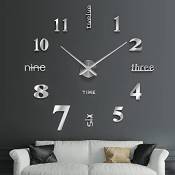 SOLEDI Horloge Murale Geante Design Moderne 60-120cm