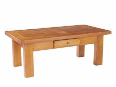 Table basse rectangle bois chêne massif - la bresse