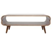 Table basse rectangulaire vintage bois foncé noyer L118 cm takla - Noyer