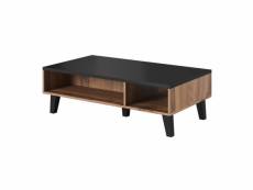 Table basse style chêne & noir 110 cm colin 299