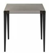Table carrée Nizza / 100 x 100 cm - Diesel with Moroso noir en métal