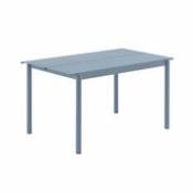 Table rectangulaire Linear / Acier - 140 x 75 cm - Muuto bleu en métal