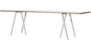Table rectangulaire Loop / L 200 cm - Hay blanc en métal
