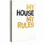 Tableau ma maison ma maison, mes règles - 40 x 60 cm