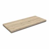 tagre en bois stratifi pour lavabo Chne sable paisseur 3,8 cm Profondeur 50 cm jusqu' 150 cm Chne sable