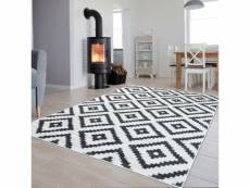 Tapiso luxury tapis moderne marrocain blanc gris foncé