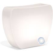 Tekcnoplast - Pot de Fleurs lumineux angulaire en résine 57X31 cm h Led Blanc mod. Heart Led 50 Led Blanc
