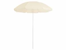 Vidaxl parasol d'extérieur avec mât en acier sable 180 cm