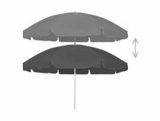 Vidaxl parasol de plage anthracite 240 cm