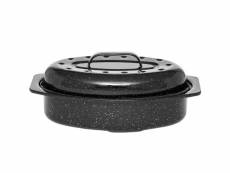 Warmcook - cocotte ovale en acier carbon 33x20cm 6106 - roaster graniteware 6106