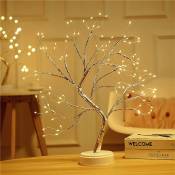 Wave - Lumière de table pour arbre Bonsaï 108 LED Lumière artificielle pour arbre de Noël miniature fonctionnant sur batterie/USB Branches réglables